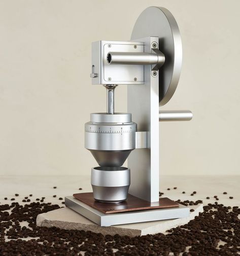 Best Manual Coffee Grinder Is Weber Workshops HG-2: Review - Bloomberg Coffee Grinder Design, Gadgets Drawing, Aeropress Coffee, Manual Coffee Grinder, Domestic Appliances, Machining Metal, Low Tech, How To Make Coffee, Walnut Stain