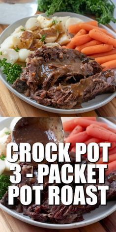 Packet Pot Roast, Pot Roast With Gravy, Roast Beef Crock Pot Recipes, Roast With Gravy, Stew Crockpot, Pot Roast Crock Pot Recipes, Slow Cooker Roast, Pot Roast Slow Cooker, Roast Beef Recipes