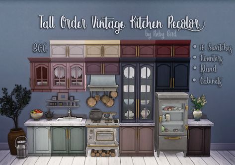 Ts3 Cc Furniture, Island Cabinets, Counter Island, Sims 4 Decades Challenge, Furniture Cc, Sims 4 Kitchen, Sims 4 House Building, Sims 4 Game Mods, Tumblr Sims 4