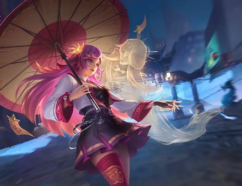 Kagura Pfp, Kagura Exorcist, Kagura Icon, Solo Pfp, Skin Photo, Titans Anime, Girls Art, Kim Sejeong, Mobile Legend