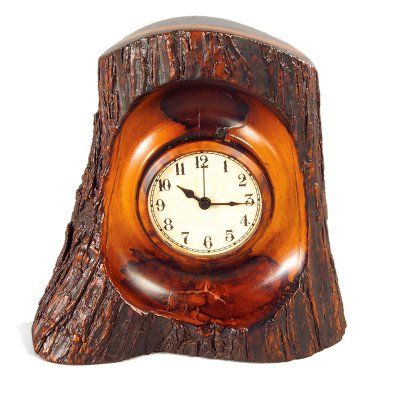 Tree Stump Desktop Clock - 0763-M Rustic Clocks, Cabin Accessories, Nature Clock, Lodge Room, Black Forest Decor, Rustic Clock, Desktop Clock, Rustic Desk, Old Hickory