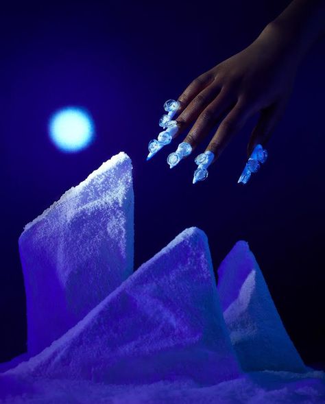 Photography, art direction, set design and custom snow mountains by us for a collaboration with Nail Angel. #nailart #setdeisgn #summerdessert #productphotographer Nail Editorial, Snow Mountains, Photography Art Direction, Winter Nail, Snow Mountain, Color Wheel, Summer Desserts, Photography Art, Still Life Photography