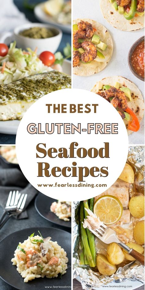 Easy Gf Dairy Free Dinner, Gluten Free Seafood Appetizers, Gluten Free Recipes Shrimp, Seafood Recipes Gluten Free, Gluten Free Fish Recipes For Dinner, Gluten Free Dairy Free Seafood Recipes, Gluten Free Dairy Free Fish Recipes, Gluten Free Dairy Free Pescatarian Recipes, Gluten Free Seafood Recipes