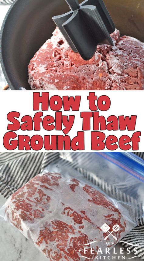 How To Thaw Ground Beef Quickly, How To Defrost Ground Beef Quickly, Defrost Ground Beef Quickly, Ground Beef In Crockpot, Hamburger In Crockpot, How To Cook Hamburgers, Freeze Food, Sausage Crockpot, Dressing Recipes Cornbread