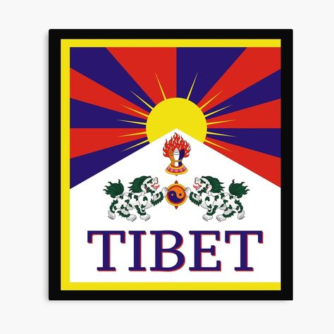 Get my art printed on awesome products. Support me at Redbubble #RBandME: https://www.redbubble.com/i/canvas-print/Tibetan-Tibet-flag-with-Tibet-text-by-tsewangdorjee/101797617.5Y5V7?asc=u Tibet Flag, Wood Canvas, Flag Design, Featured Art, Tibet, Print Images, Photographic Print, Photo Printing, Stretch Canvas