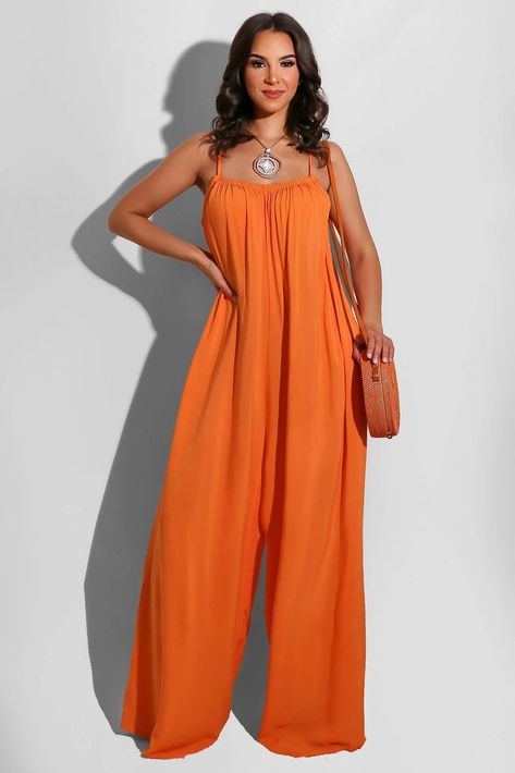 Plain Jumpsuits, Womens Summer Jumpsuits, Oversized Jumpsuit, Orange Jumpsuit, Suspenders For Women, Backless Jumpsuit, Jumpsuit Summer, Casual Jumpsuit, Overalls Women