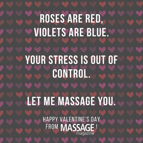 Why massage is the perfect gift for Valentine's Day! Valentine Massage, Valentine Day Massage, Massage Meme, Massage Funny, Funny Massage, Massage Therapy Quotes, Massage Images, Massage Pictures, Massage Marketing