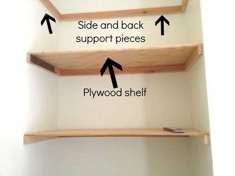 DIY Floating Shelves Tutorial by Designer Trapped in a Lawyer's Body {www.designertrapped.com} Ideas Armario, Regal Bad, Shelf Decor Bedroom, Room Storage Diy, Diy Regal, Plywood Shelves, Floating Shelves Kitchen, Diy Bird Bath, Floating Shelves Bathroom