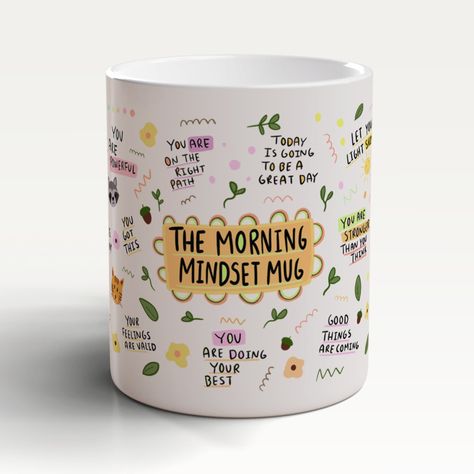 Etsy Mugs, Registry Inspiration, Morning Mindset, City Apartment Decor, Cheer Up Gifts, Daily Affirmation, Motivational Gifts, Motivational Phrases, Mug Printing