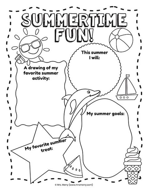 Year 1 Activity Sheets, All About Me Summer Camp Activities, 1st Grade Summer Activities, All About My Summer Worksheet, Fun Last Week Of School Activities, Summer Therapy Activities For Kids, Summer Classroom Activities, All About My Summer Free Printable, Summer Worksheets For Kindergarten