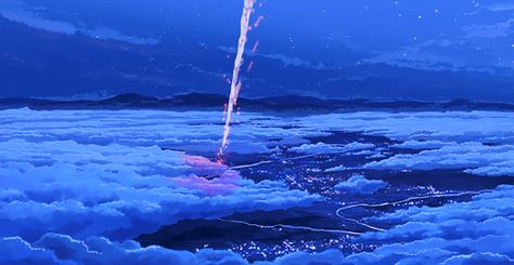 Kimi No Na Wa Wallpaper, Your Name Wallpaper, Kimi No Nawa, The Garden Of Words, Garden Of Words, Makoto Shinkai, Your Name Anime, Aesthetic Gifs, Blue Anime