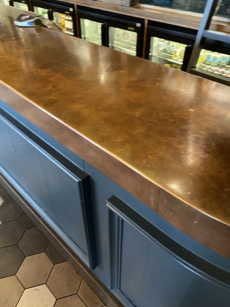 Copper bar yes Bartop Ideas, Copper Bar Top, Wine Credenza, Barn Bar, Bar Ceiling, Bar Tops, Bar Ceilings, Copper Bar, Bar Fronts