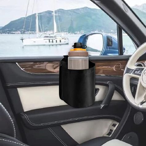 Amazon.com: Car Cup Holder. Water Bottle Holder Bag. can be Installed on Front or Back Doors and Windows. Available for Most of The Sizes of Water Bottle and Beverages. Large 30/60 oz. (1 Pieces) : Automotive Diy Drink Holder, Diy Drinks, Mini Storage, Water Bottle Holder, Water Bottle Holders, Plastic Card, Car Holder, Window Installation, Back Doors