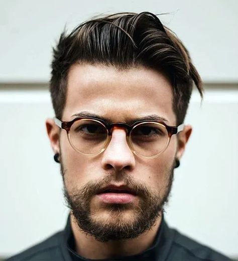 Sleek Slick Back Undercut - Check out the best haircuts for men to find cool styles and fresh cuts. These stylish men's hairstyles will transform your look! #menshaircuts #menshair #fade Glasses For Long Faces, White Boy Haircuts, Medium Beard Styles, Mens Medium Length Hairstyles, Mens Haircuts Medium, Popular Mens Hairstyles, Tapered Sides, Boy Haircuts, Mens Hairstyles Medium