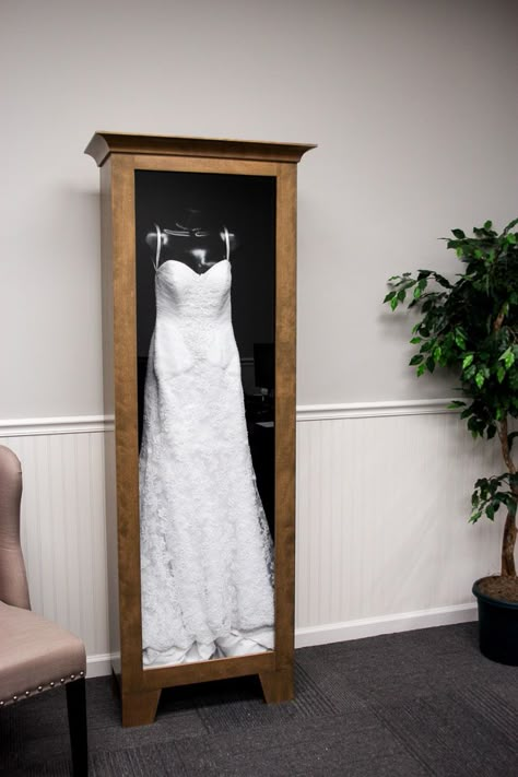 Beautiful Wedding Dress Display Case Distinctive Millworks Wedding Dress Display Ideas, Display Wedding Dress, Dress Display Ideas, Wedding Dress Shadow Box, Wedding Dress Frame, Wedding Dress Display, Wedding Dress Storage, Spring Wedding Outfit, Dress Storage