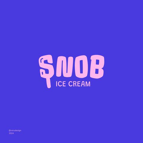 Snob Ice Cream Logo Day 27 of #dailylogochallenge Logo prompt: Ice Cream Company, This one is for a local ice cream shop What do you think about this logo? 📲Contact me if you need a logo or branding #dailylogochallenge #dailylogo #logo #logodesigner #branddesign #logodesigns #brand #branding #brandidentity #logomaker #logoinspirations #behance #diseñologo #designinspiration #diseñografico #logoinspiration #logotype #logotipos Ice Cream Branding Design Logos, Ice Cream Shop Logo Design, Ice Cream Logo Branding, Gum Branding, Ice Cream Branding Design, Ice Cream Shop Branding, Ice Cream Graphic Design, Ice Cream Shop Logo, Ice Cream Logo Design