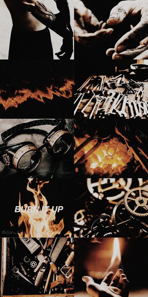 Hephaestus Aesthetic Wallpaper, Greek God Of Fire, Metallurgy Aesthetic, Hephaestus Aesthetic, Ares Cabin, Fire Kingdom, Modern Temple, Collage Walls, God Of Fire