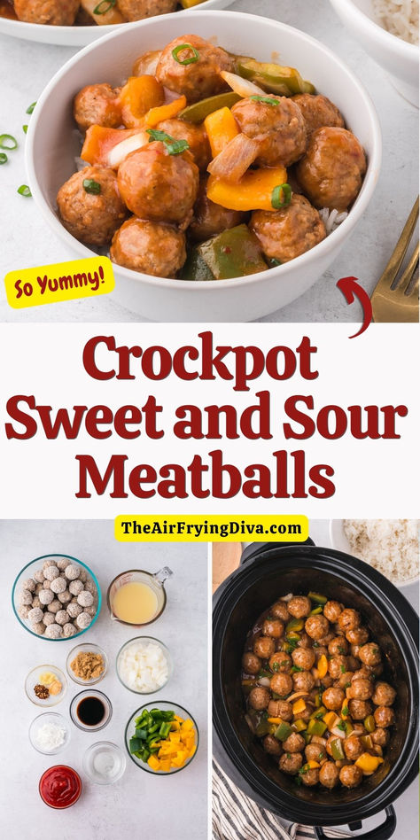 Crockpot Sweet and Sour Meatballs Recipe! Crockpot Sweet And Sour Meatballs, Sweet And Sour Meatballs Recipe, Sweet Sour Meatballs, Tender Meatballs, Sweet And Sour Meatballs, Crock Pot Meatballs, Hearty Casseroles, Best Instant Pot Recipe, Meatballs Recipe