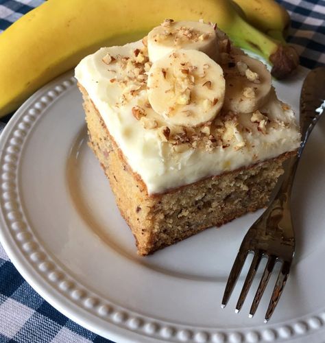 Banana Cake with Cream Cheese Frosting Cream Cheese Icing Cake, The Best Banana Cake, Best Banana Cake, Icing Cake, Cake With Cream Cheese Frosting, Cream Cheese Icing, With Cream Cheese Frosting, Cake With Cream Cheese, Banana Cake