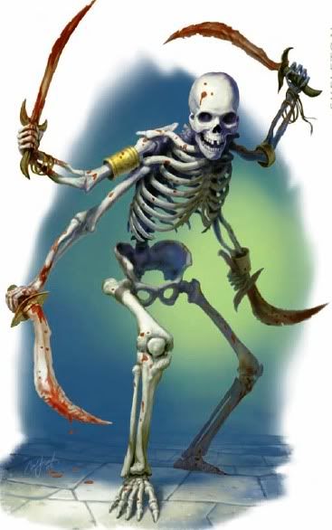 Artist Unknown. Image From 4th Edition Monster Manual Skeleton Warrior, Creature Fantasy, D D Monsters, Heroic Fantasy, Cool Monsters, A Skeleton, Fantasy Monster, Creature Concept Art, Reference Poses