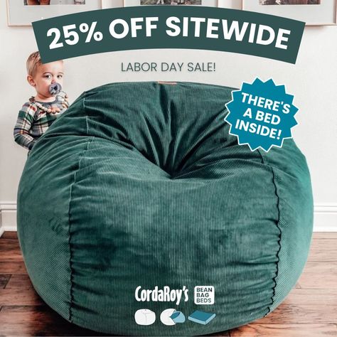 CordaRoy's Corduroy Bean Bag, Grandkids Room, Bed Protector, Bean Bag Bed, Giant Bean Bags, Moon Pillow, Small Nurseries, Foam Bed, Bean Bag Chairs