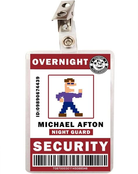 PRICES MAY VARY. High Quality Badge Printed on Both sides and laminated. Measurements: approx 2.75 inches x 4.5 inches Includes Badge and clip High Quality Badge Printed on Both sides and laminated. Measurements: approx 2.75 inches x 4.5 inches Clip is included. Fnaf Security Badge Printable, Fnaf Badge, Fnaf Office, Fnaf Reference, Fnaf Michael Afton, Five Nights At Freddy's Foxy, Survival Guide Book, Fnaf Party, Fnaf Security Guards