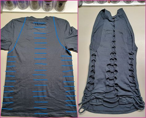 Braided Shirt, Cut Up T Shirt, Cut Shirt Designs, Bleach Shirt Diy, Tank Tops Diy, Diy Cut Shirts, Top With Open Back, Upcycle Clothes Diy, Diy Clothes And Shoes