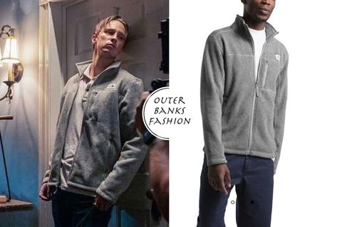 Outer Banks Fashion on Tumblr Rafe Cameron North Face Jacket, Outer Banks Fashion, Rafe Cameron, Outer Banks, North Face Jacket, Zip Jacket, Jacket Outfits, Banks, North Face