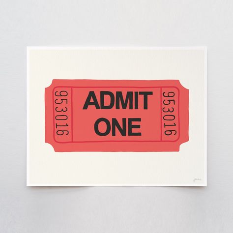 Event Ticket Art Pint Signed and Printed by Jorey Hurley Unframed or Framed 150929 - Etsy Elementary School Fundraisers, Raffle Ticket, Raffle Tickets, Cardboard Packaging, Admit One, School Fundraisers, Contemporary Home Decor, Cherished Memories, Modern Aesthetics