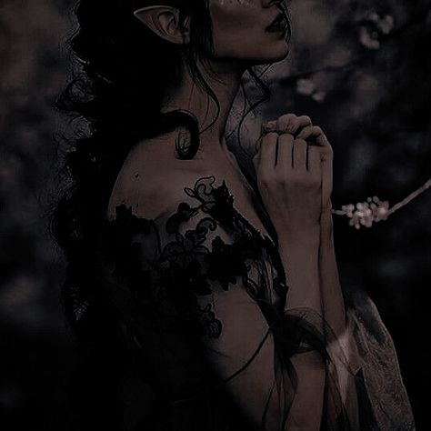 Fae Ball Aesthetic, Dark Haired Elf, Fairy Queen Aesthetic, High Elf Aesthetic, Fae Wild, Dark Elf Aesthetic, Fae Woman, Rapunzel Retelling, Dark Fae Aesthetic