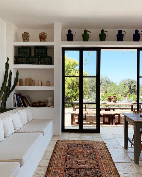 Masseria Moroseta on Instagram: “Good morning. Photo by guest @ginagoesto . . #masseriamoroseta #masseria #moroseta #ostuni #puglia #pugliagram #pugliamia #weareinpuglia…” Modern Boho Living Room, Interior Design Per La Casa, Living Room On A Budget, House Room, Boho Living Room, A Living Room, Design Living, Cheap Home Decor, House Inspo