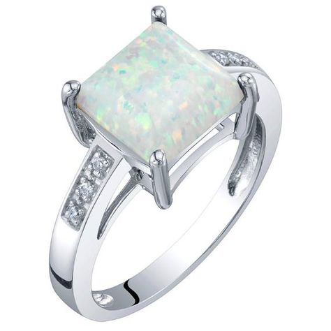 ❤ Welcome to Crystal Jewelrs Shop ❤ Vintage 1.25 CT Princess Cut Opal Stone Wedding Ring, 14k White Gold Engagement Ring, Round Shape Accent Moissanite Ring, Promise Ring. Princess Cut Opal Stone 14k White Gold Wedding Ring Features: MAIN STONE INFORMATION: ✤Stone: Opal ✤Stone cut: Princess Princess Cut Solitaire Ring, Gemstone Solitaire Ring, White Opal Ring, Blue Topaz Bracelet, Diamond Solitaire Ring, Round Stud Earrings, Princess Diamond, Diamond Solitaire Rings, Ring Sizes