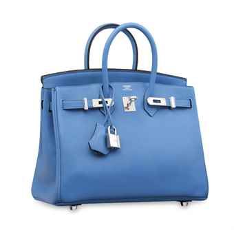 A BLEU PARADIS SWIFT LEATHER BIRKIN 25 WITH PALLADIUM HARDWARE Hermes Birkin Handbags, Brand Name Bags, Hermes Kelly Bag, Birkin 30, Givenchy Bag, Hot Bags, Perfect Handbag, Togo Leather, Kelly Bag