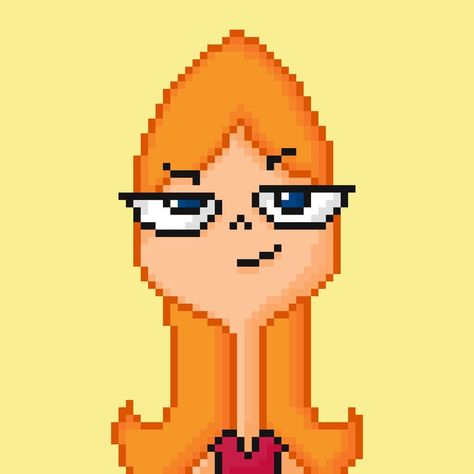 Phineas And Ferb Pixel Art, Candace And Jeremy, Candace Flynn, C2c Graph, Phineas Y Ferb, Graph Patterns, Phone Aesthetic, Cartoon Profile, Phineas And Ferb