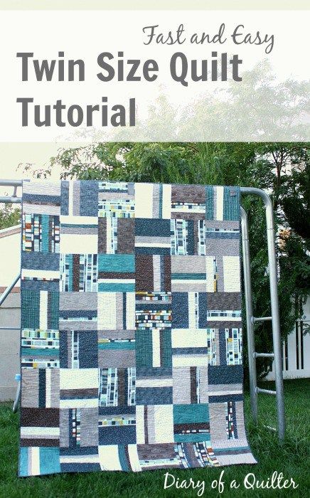 Twin Size Quilt Pattern, Modern Boy Quilt, Beginner Quilt Tutorial, Stripes Quilt, Quilt Binding Tutorial, Diary Of A Quilter, Twin Size Quilt, Beginning Quilting, Sew Quilt