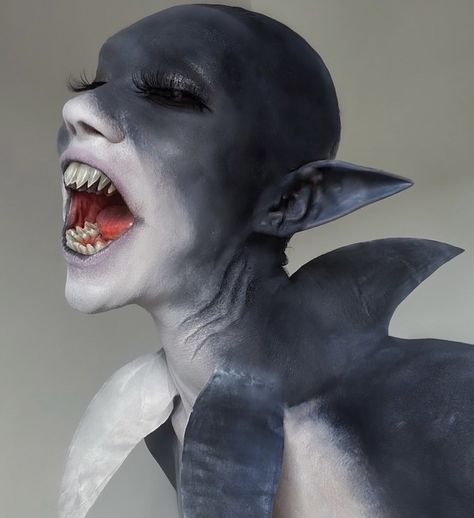 Shark Makeup, Bald Caps, Shark Costume, Bald Cap, Prosthetic Makeup, Alien Face, Mehron Makeup, Alien Character, Makeup Help