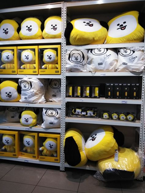 Line Friends store Line Friends Mini Fridge, Korean Id Photo, Line Friends Product, Bt21 Stuffed Animals, Chimmy Bt21, The Creme Shop Bt21, Line Friends Store, Bt21 Pillows, Army Room Decor