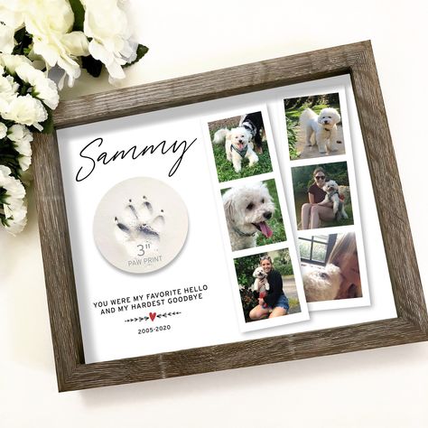 Dog Memory, Pet Memorial Frames, Pet Frame, Pet Keepsake, Pet Paw Print, Dog Loss, Photo Strip, Dog Memorial Gift, Photo Booth Frame