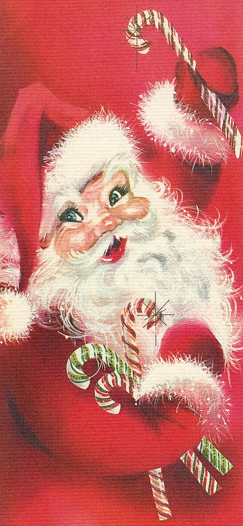 Vintage Christmas Cards 1950s, Santa Klaus, Vintage Xmas, Vintage Christmas Images, Kris Kringle, Santa Claus Is Coming To Town, Fashion Christmas, Old Christmas, Images Vintage