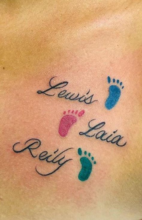 Mommy Son Tattoos, Grandkids Tattoo Ideas For Grandma, Kids Names Tattoos For Women, Grandma Tattoo For Grandkids, History Of Tattoos, Tattoos Dainty, Tattoo After Care, Tattoo For Kids, Grandchildren Tattoos