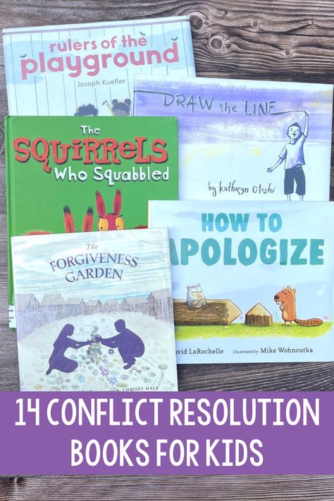 Teach your students about healthy ways to solve problems with these conflict resolution books for kids. The books are great for counseling or SEL lessons on friendship, social skills and problem solving. Kids will learn how to apologize, use empathy, and communicate in a positive way. Lessons On Friendship, Conflict Resolution Activities, Friendship Problems, School Counseling Activities, Friendship Skills, Elementary Books, School Counseling Lessons, Problem Solving Activities, On Friendship