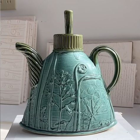 Here is a nice combination of ideas coming together between rocking vases and recent teapots. There is also inspiration from a photo I saw… | Instagram Pottery Teapots, Hand Built Pottery, Pottery Techniques, Pottery Making, Of Ideas, Hand Built, Tea Set, I Saw, Tea Pots