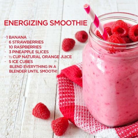 Simple Healthy Smoothie Recipes, Easy Healthy Smoothie Recipes, Energizing Smoothies, Super Healthy Smoothies, Healthy Diet Smoothies, Fruit Smoothie Recipes Healthy, Protein Shake Smoothie, Healthy Smoothie Recipes, Easy Healthy Smoothies