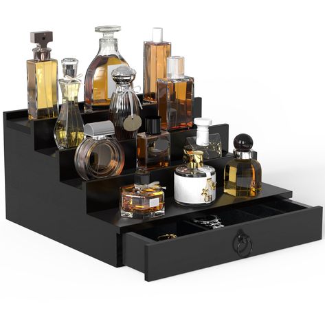 PRICES MAY VARY. The Cologne Organizer measures 11 x 10.6 x 5.9 inches Our Cologne Stand for Men is designed to give you a hidden storage compartment with a lid that is held in place with magnets 4 tier laddered Mens Cologne Organizer is compactly designed that allowing you to easily access and choose your favourite scent The bottom divider drawer of Cologne Display Shelf keeps your belongings at a glance, such as watches, rings, bracelets and necklaces The men cologne organizer is handmade of h Aftershave Storage Ideas, Black Men Gifts, Mens Bathroom Decor Bachelor Pads, Men’s Closet Organize, Gifts For Black Men, Perfume Wall Display, Cologne Shelf, Men's Apartment Decor, Perfume Shelves