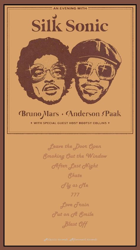 An Evening With Silk Sonic, Silk Sonic, Bootsy Collins, Anderson Paak, Atlantic Records, Special Guest, Sonic, Silk, Music