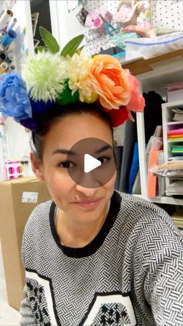 Marilyn from JCD | DIY + Crafter | Latine Content Creator on Instagram: "Here’s my Flower Crown Headband for this year. I went with colorful rainbow style to represent diversity 🌈. 

#funcraft #hairstyle #flowers #flowercrown #flowercraft #diadelosmuertos #hispanicheritagemonth #doityourself #diy #flowerpower #frida #fridainspired #targetdollarspot #target #dollarspot" Hairstyle Flowers, Rainbow Style, Flower Crown Headband, Target Dollar Spot, Rainbow Fashion, Hispanic Heritage Month, Crown Headband, Colorful Rainbow, Flower Crafts