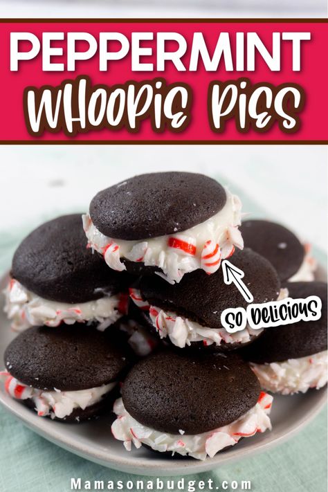 Peppermint Whoopie Pies, Fluffy Cookies, Peanut Clusters In Crockpot, Butter Spritz Cookies, Soft Chocolate Cookie, Chocolate Whoopie Pies, Peppermint Marshmallows, Salted Caramel Cookies, Peppermint Cream