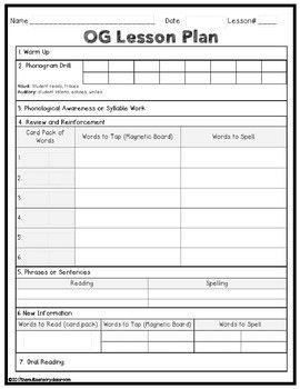 Ortho Gillingham, Orton Gillingham Organization, Orton Gillingham Activities, Intervention Activities, Orton Gillingham Lessons, Wilson Reading, Structured Literacy, Lesson Plan Template Free, Reading Lesson Plans