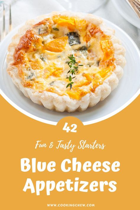 Blue Cheese Canape, Crumbled Blue Cheese Recipes, Wedge Salad Bites, Cheese Starters, Blue Cheese Appetizers, Watermelon Appetizer, List Of Appetizers, Blue Cheese Recipes, Blue Cheese Dip