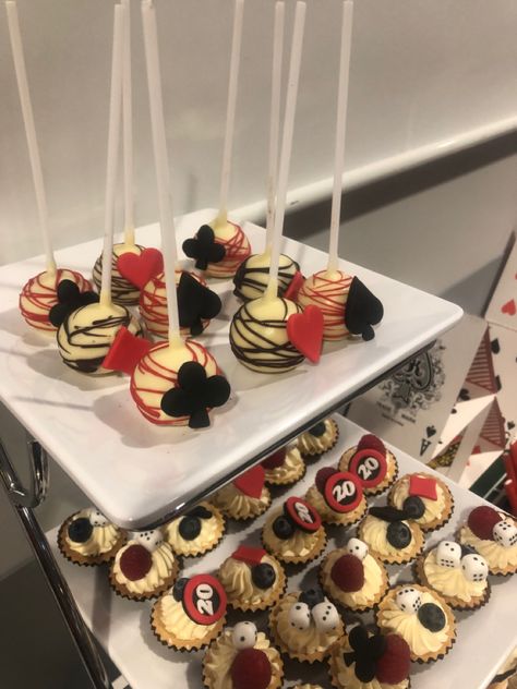 Casino Themed Dessert Table, Casino Theme Party Food Vegas Style, Casino Theme Treats, Viva Las Vegas Party Theme, Las Vegas Birthday Theme, Casino Dessert Table, Vegas Casino Party, 18th Party Themes, Las Vegas Themed Party